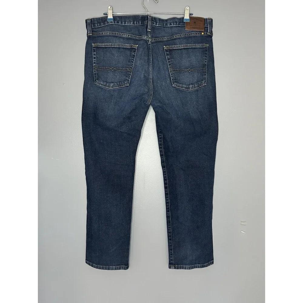 Lucky Brand 221 Original Straight Jeans Mens 38x30 (38x29) Blue Med Wash Stretch